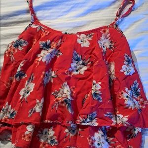Hollister pink Flowy tank top